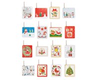 Segnapacco natale - con cordoncino - fantasie assortite - Rex Sadoch