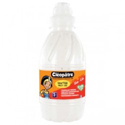 Colle vinylique cléopâtre blanche recharge tous types travaux maison bureau nettoyage facile sans solvant flacon 500gr