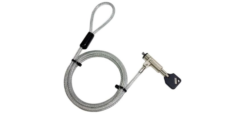 DLH câble de sécurité antivol NOBLE LOCKS WEDGE à clé poiur ordinateur portable DELL