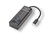 MCL USB3C-H114 hub & concentrateur USB 3.2 Gen 1 (3.1 Gen 1) Type-C 5000 Mbit/s Noir