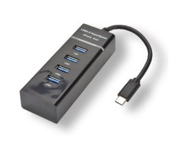 MCL USB3C-H114 hub & concentrateur USB 3.2 Gen 1 (3.1 Gen 1) Type-C 5000 Mbit/s Noir