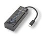 MCL USB3C-H114 hub & concentrateur USB 3.2 Gen 1 (3.1 Gen 1) Type-C 5000 Mbit/s Noir