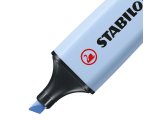 Surligneur stabilo boss original pastel encre base    eau pointe biseautee largeur  trace 2/5mm coloris nuage de