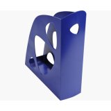 Porte-revues ECO en polystyrène, Bleu - Dos 7,7 cm, H25,7 x P24,8 cm