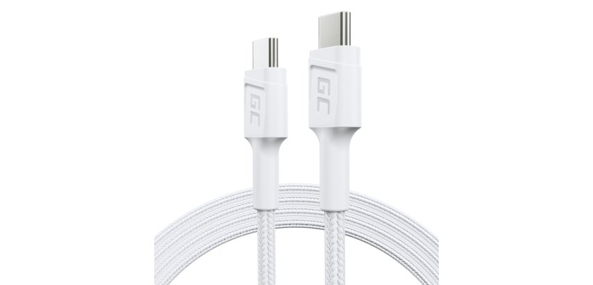 Green Cell KABGC30W cavo USB USB 3.2 Gen 1 (3.1 Gen 1) 1,2 m USB C 0,48 Gbit/s 60 W Bianco