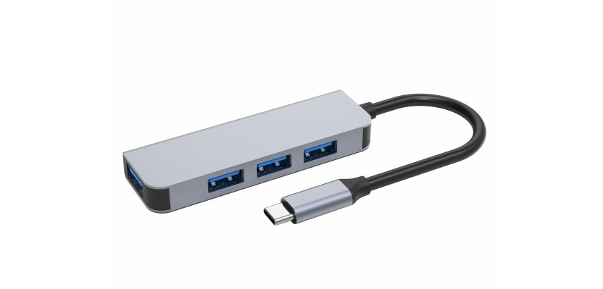 DLH Hub USB-C (M) avec 4 ports USB-A (F)