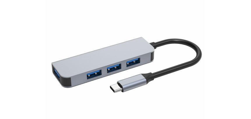 DLH Hub USB-C (M) avec 4 ports USB-A (F)