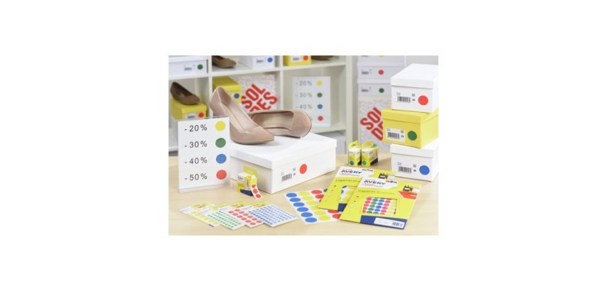 Pastilles adhésives Ø 30 mm Avery PET30W - Pochette de 384