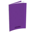 Cahier piqué conquérant classique couverture polypropylène rigide transparente a5+ 17x22cm 96 pages 90g séyès violet