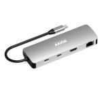 Port Designs 900164 station d'accueil Avec fil USB 3.2 Gen 1 (3.1 Gen 1) Type-C Acier inoxydable