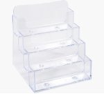 Distributeur de cartes de visite 4 cases - Cristal