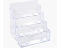 Distributeur de cartes de visite 4 cases - Cristal