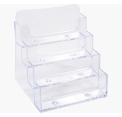 Distributeur de cartes de visite 4 cases - Cristal