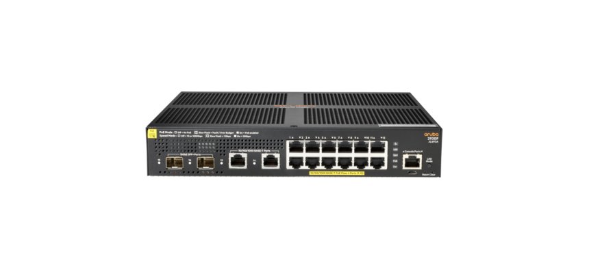 HPE Aruba 2930F 12G PoE+ 2G/2SFP+ Managed L3 Gigabit Ethernet (10/100/1000) Power over Ethernet (PoE) 1U Black
