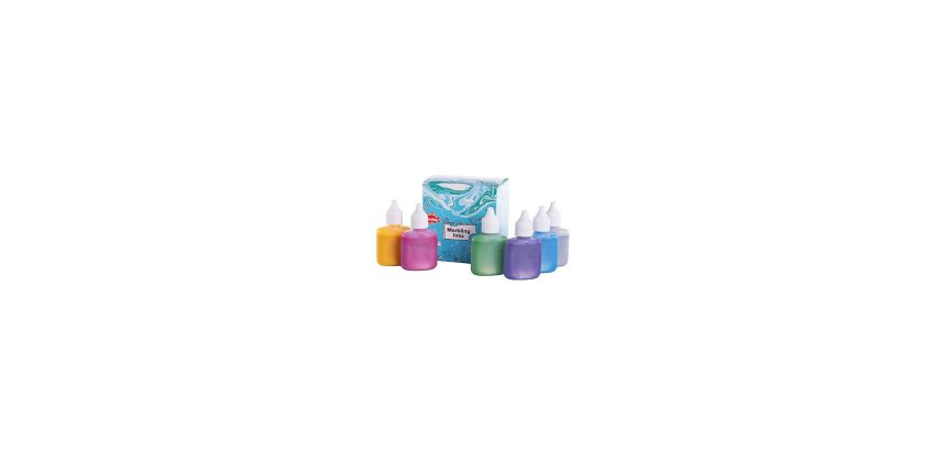 Marbling oz international base huile resiste eau        lumiere couleurs miscibles    kit 6 couleurs metallisees