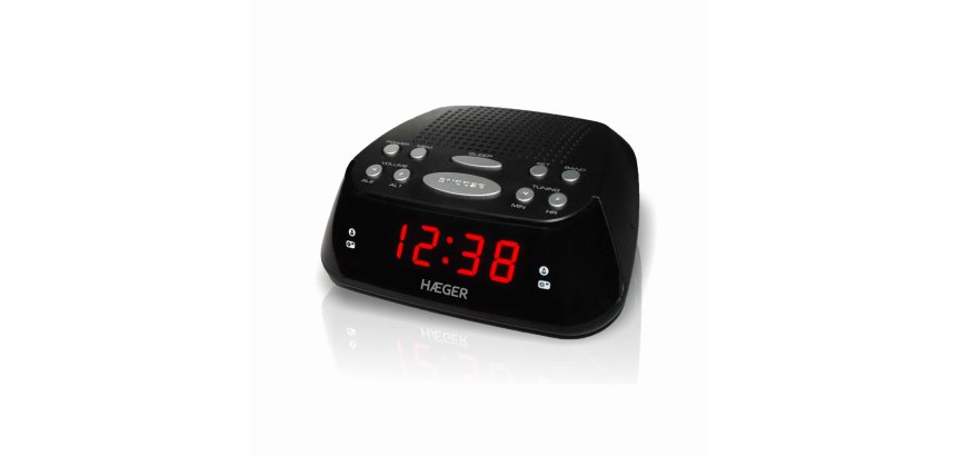 Haeger RA-06B.005B despertador Reloj despertador digital Negro