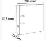 Classeur à levier polypropylène dos de 75mm