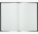 Registre 36x22,5cm 5x5 folioté 200 pages - Noir