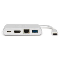 Hamlet HDKC-PD100 USB graphics adapter 3840 x 2160 pixels White
