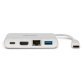 Hamlet HDKC-PD100 USB graphics adapter 3840 x 2160 pixels White