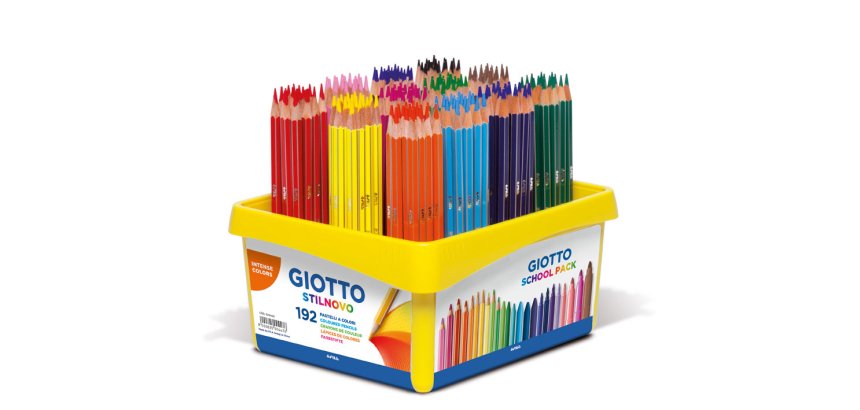 Crayon couleur giotto stilnovo schoolpack de 192    assortis