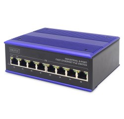 ASSMANN Electronic DN-650108 switch Fast Ethernet (10/100) Energía sobre Ethernet (PoE) Negro, Azul