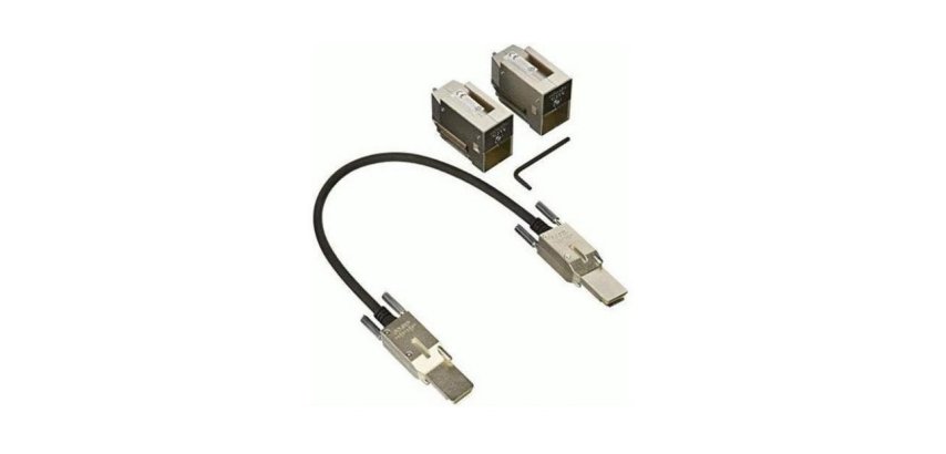 Cisco C9200L-STACK-KIT= Cable de fibra óptica e InfiniBand 0,48 m Negro, Gris