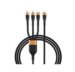 DLH DY-TU5008 câble USB 1,5 m USB C USB C/Micro USB-A/Lightning Noir