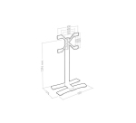 ITB ER039040 Supporto TV a parete 190,5 cm (75") Nero, Bianco