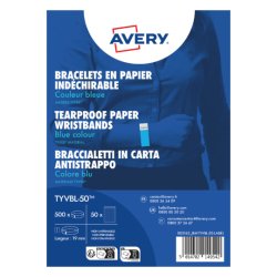 Avery TYVBL-50 cinturino da polso Blu Braccialetto evento