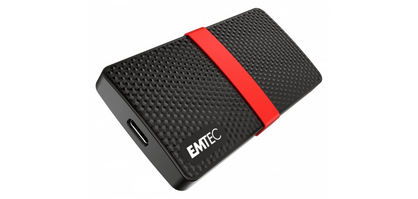 Disque dur ssd portable emtec x200 power plus usb-c 3.1 gen1 transfert haute vitesse grande capacite de stockage 128gb