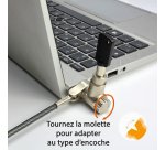 MCL MJ1C99A8LEUNIVCLE câble antivol Noir 2 m