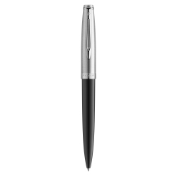 Bille EMBLEME noir brillant. Point moyenne. Encre bleu