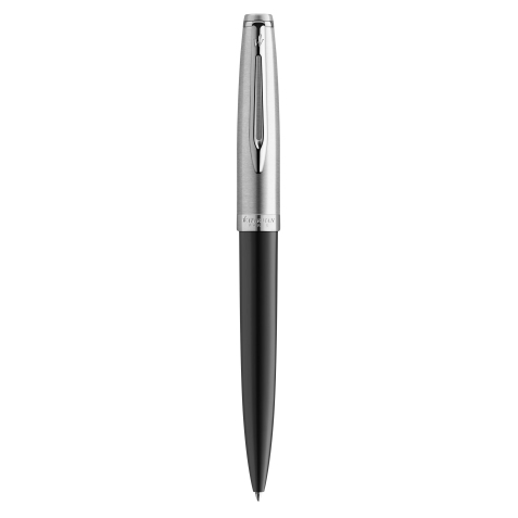 Bille EMBLEME noir brillant. Point moyenne. Encre bleu