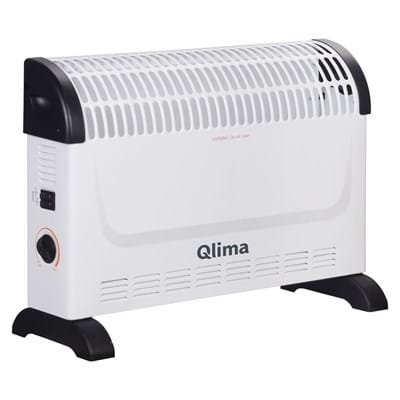 Qlima ECH4020 stufetta elettrica Interno Nero, Bianco 2000 W Radiatore senza olio