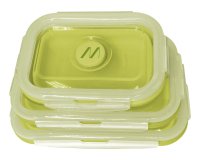 Muitomas LUNCHBOXSETGN contenitore portapranzo Set per borsa portapranzo Plastica, Silicone Verde 3 pz