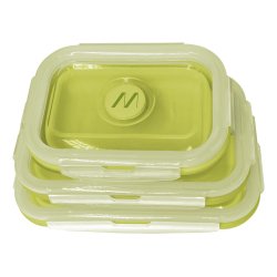 Muitomas LUNCHBOXSETGN lunch box Lunch box set Plastic, Silicone Green 3 pc(s)