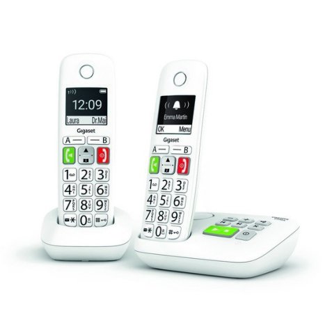 Téléphone sans fil E290 Duo Blanc avec répondeur L36852-H2921-N102 avec répondeur