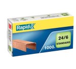 Agrafes Rapid 24/6 cuivrées - Boite de 1000