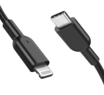 DLH Cable USB-C vers Apple lightning certifie MFI 1m 3.25A 65W max noir