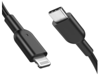DLH CABLE USB-C VERS APPLE LIGHTNING CERTIFIE MFI 1M 3.25A 65W MAX NOIR