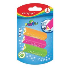 CWR KR971813 gomma per cancellare Colori assortiti 3 pz