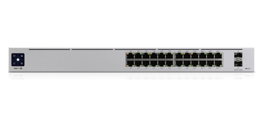 Ubiquiti UniFi Pro 24-Port PoE Gestionado L2/L3 Gigabit Ethernet (10/100/1000) Energía sobre Ethernet (PoE) 1U Plata