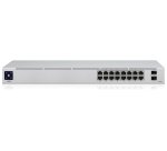 Ubiquiti UniFi 16-Port PoE Gestionado L2/L3 Gigabit Ethernet (10/100/1000) Energía sobre Ethernet (PoE) 1U Plata
