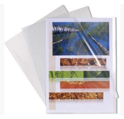 Sachet de 10 pochettes coin polypropylène rigide haute résistance 20/100e - A3 vertical - Cristal