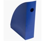 Porte-revues exacompta mag-cube bee blue plastique recycle a4+ oeillet de prehension coloris bleu marine