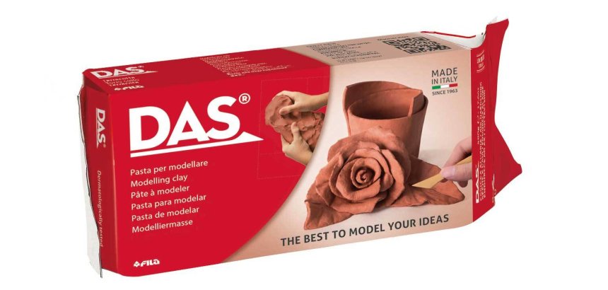 Pate a modeler das auto durcissante 1kg coloris rouge