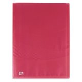 Protege-documents elba osmose polypropylene translucide a4  20 pochettes 40 vues decoupe  coin coloris rose