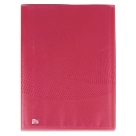 Protege-documents elba osmose polypropylene translucide a4  20 pochettes 40 vues decoupe  coin coloris rose