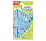 Set tracage maped flex mini kit 4 instruments incassable regle 15cm equerres 45º/60º rapporteur 180º assortis aleatoire